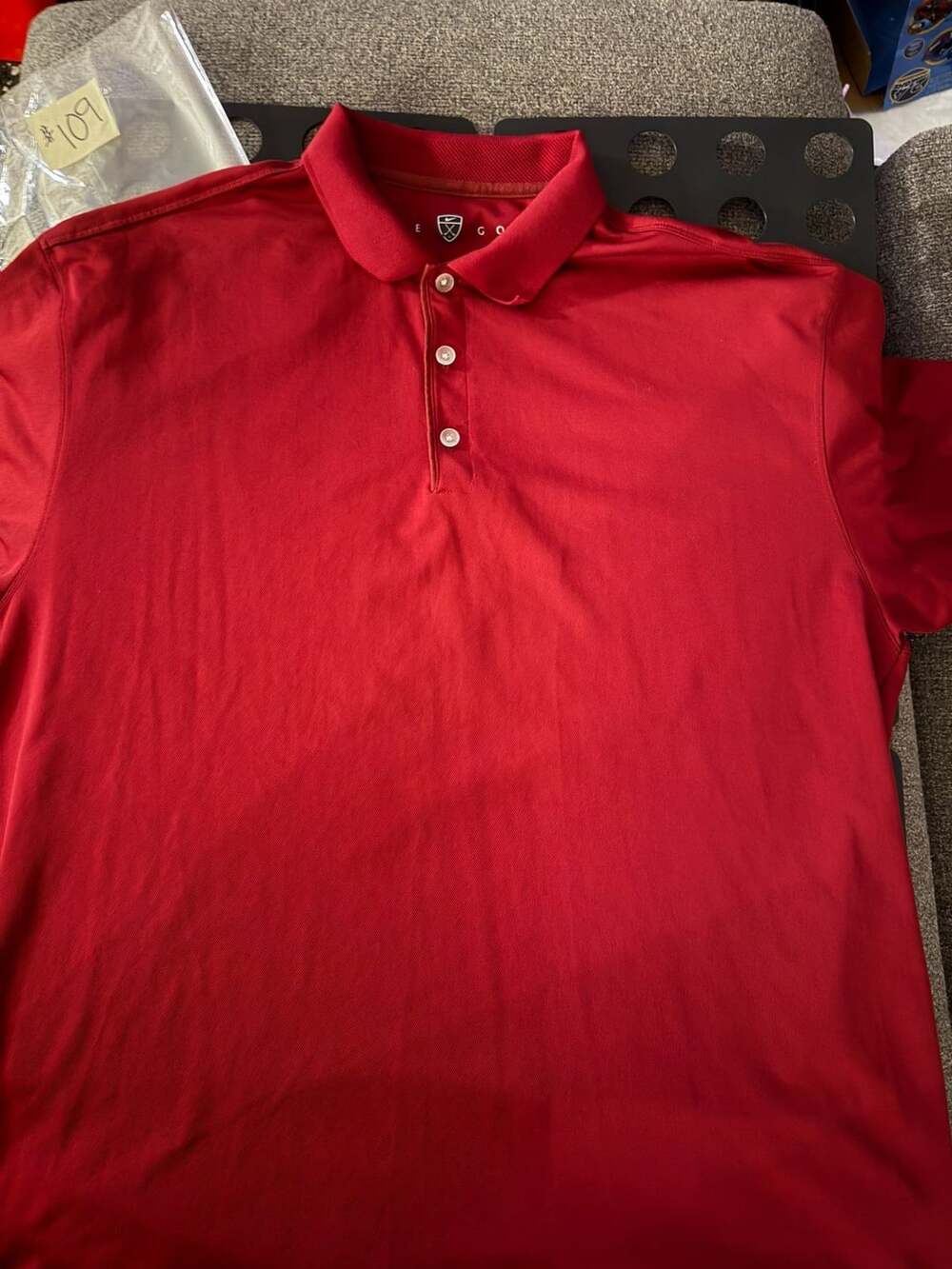 Nike Golf Polo Shirt Size XL Red Short Sleeve